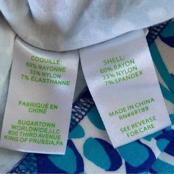 LILLY PULITZER Brilliant‎ Blue Moon Jellies Tiana Off The Shoulder Dress Medium - Picture 11 of 15